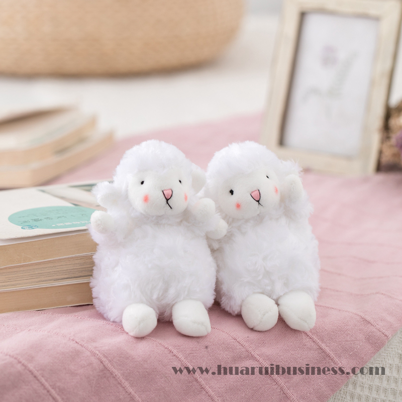 white lamb plush toy/plush toy key ring/stuffed toy key chain