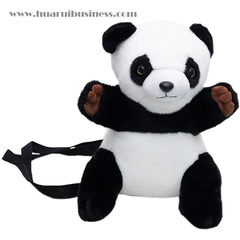 plush soft panda backpack,shoulder bag