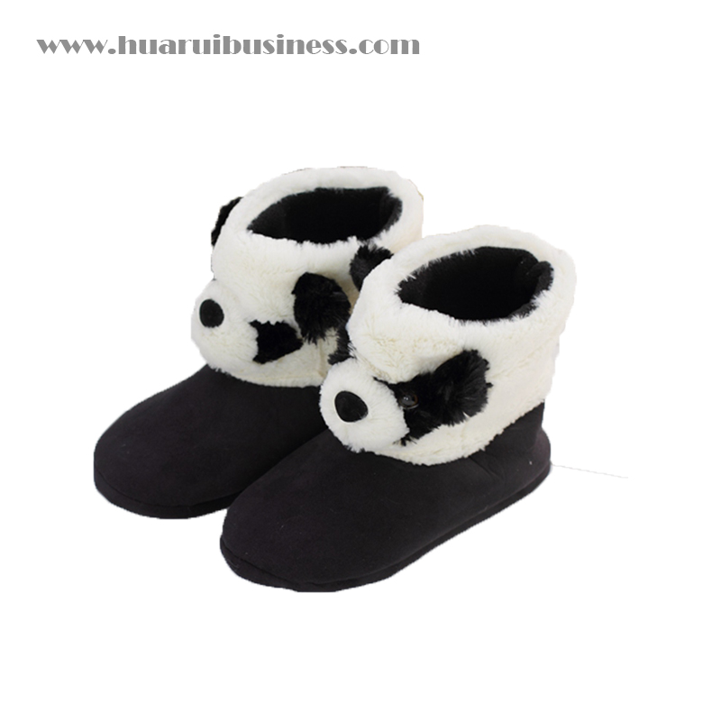 panda women warm ankle boots,soft plush boots,cozy plush boots