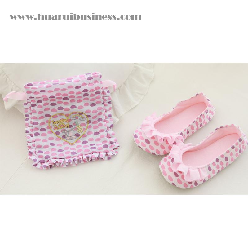 home slipper with lace,match with storage bag. separeted snood,fillet, hairlace,bandeau